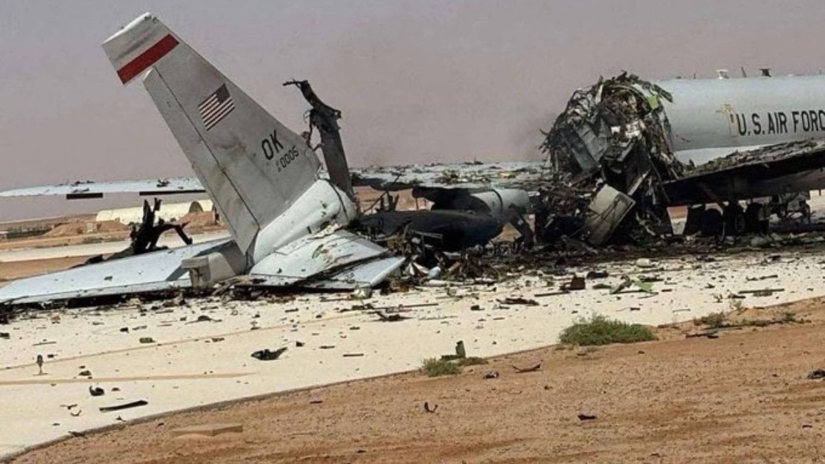 ABD’nin Suudi Arabistan’da vurulan uçağının görüntüleri paylaşıldı