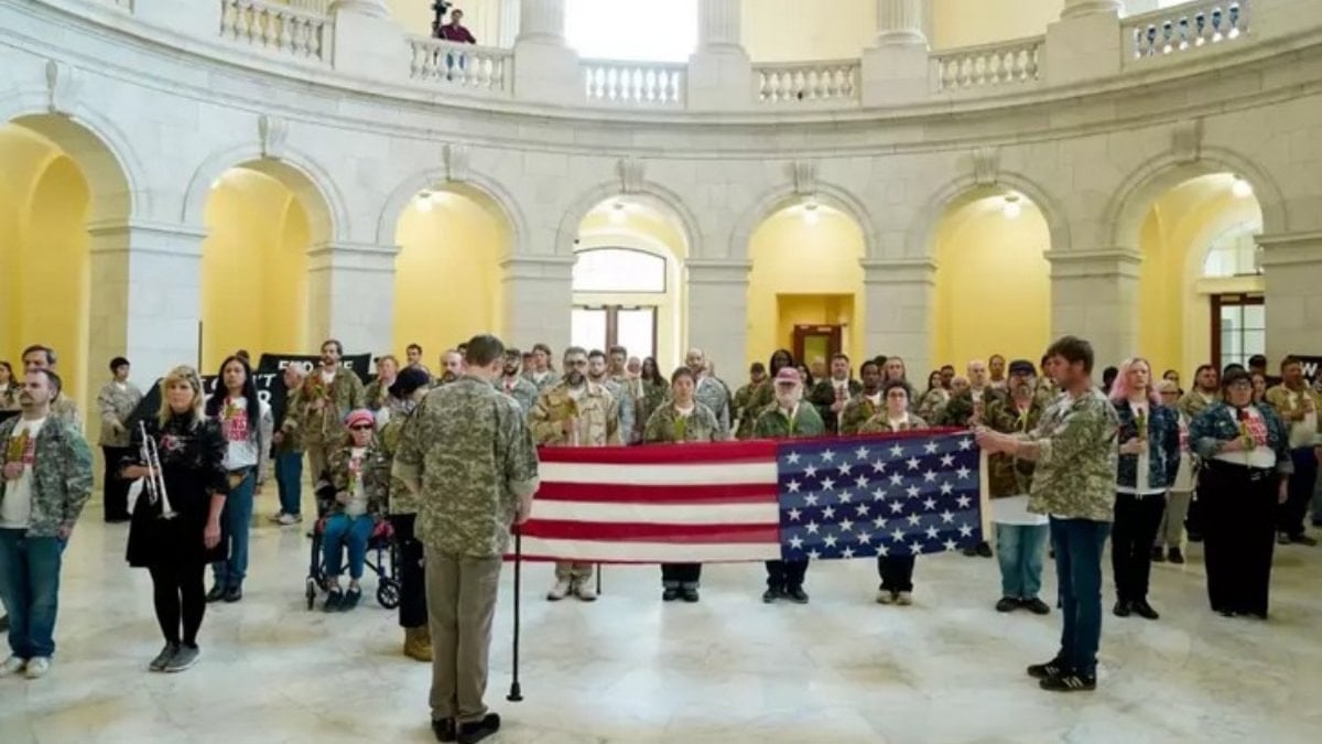 ABD Kongresi’nde savaş karşıtı protesto