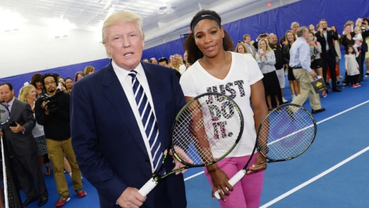 Trump ve Serena Williams kortta buluştu: Tenis oynadıkları anlar paylaşıldı