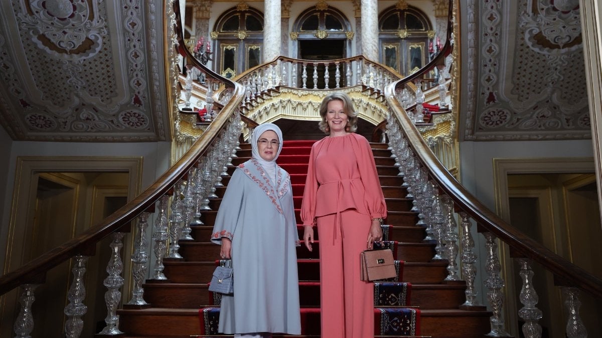 Emine Erdoğan, Belçika Kraliçesi Mathilde’yle bir araya geldi