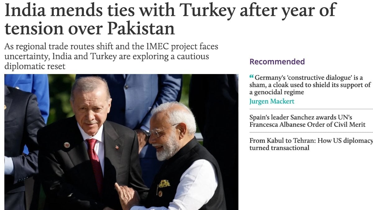 Hindistan ve Türkiye yılları aşan gerginlikten sonra ilişkileri onarmak için adım attı
