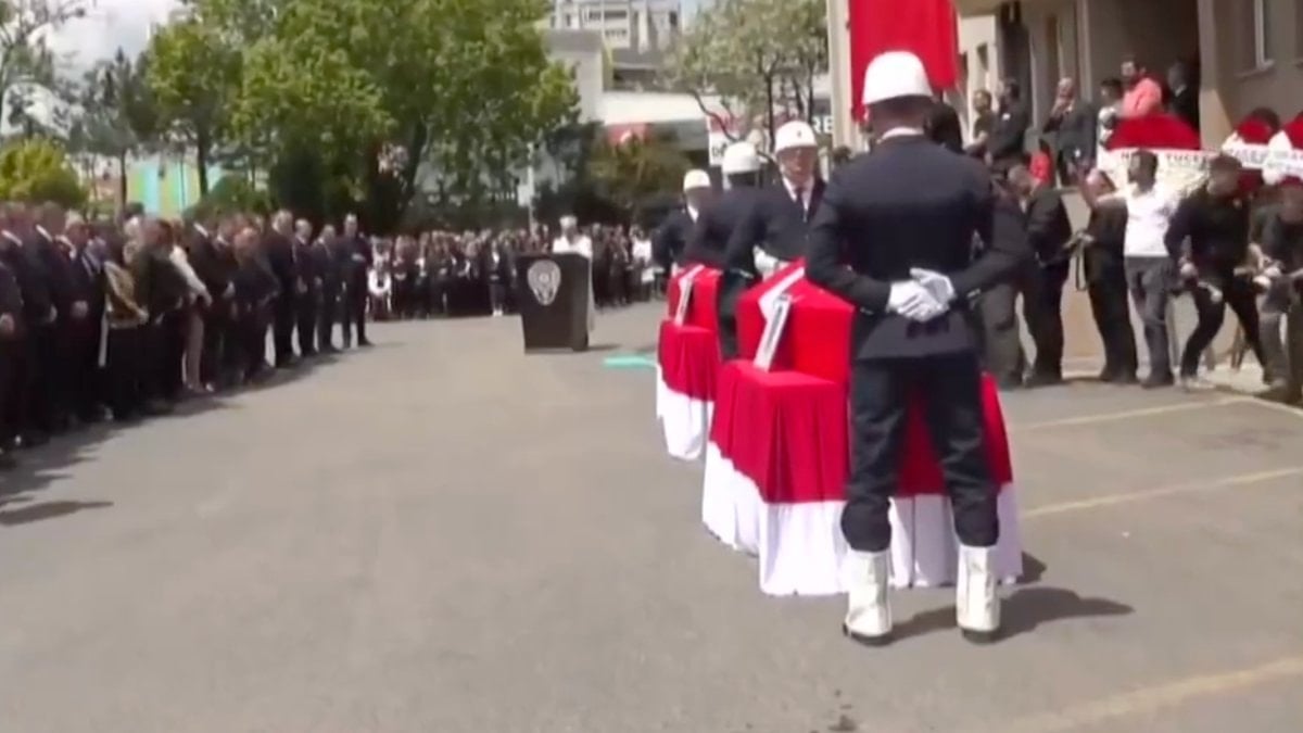 Şehit polis memurları için Tekirdağ’da cenaze töreni düzenlendi
