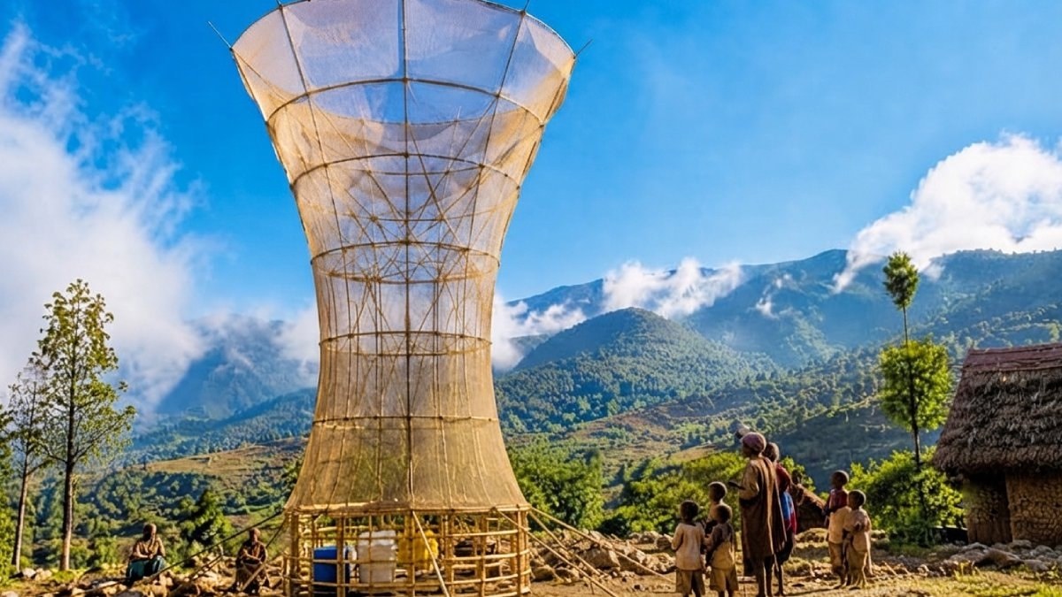 Bambu kuleler kuraklığa çare oldu: Havadan su üretiyor