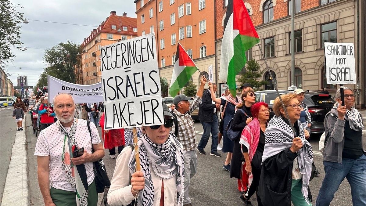 İsveç’te İsrail’in Filistin ve Lübnan’a yönelik saldırıları protesto edildi