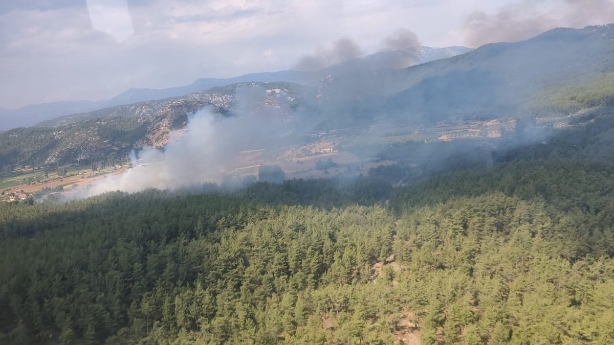 Muğla’da çıkan orman yangınına müdahale ediliyor