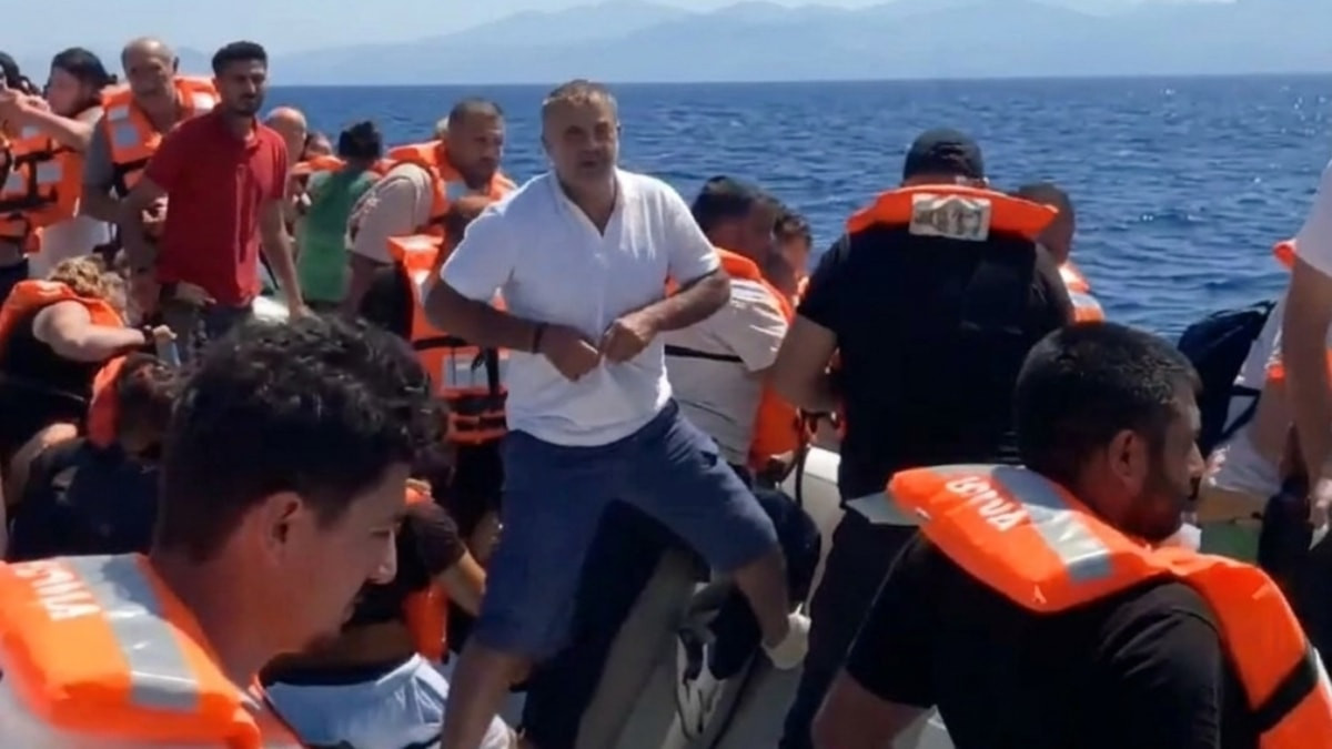Girne açıklarında batan gemiden bir yolcunun çektiği video ortaya çıktı