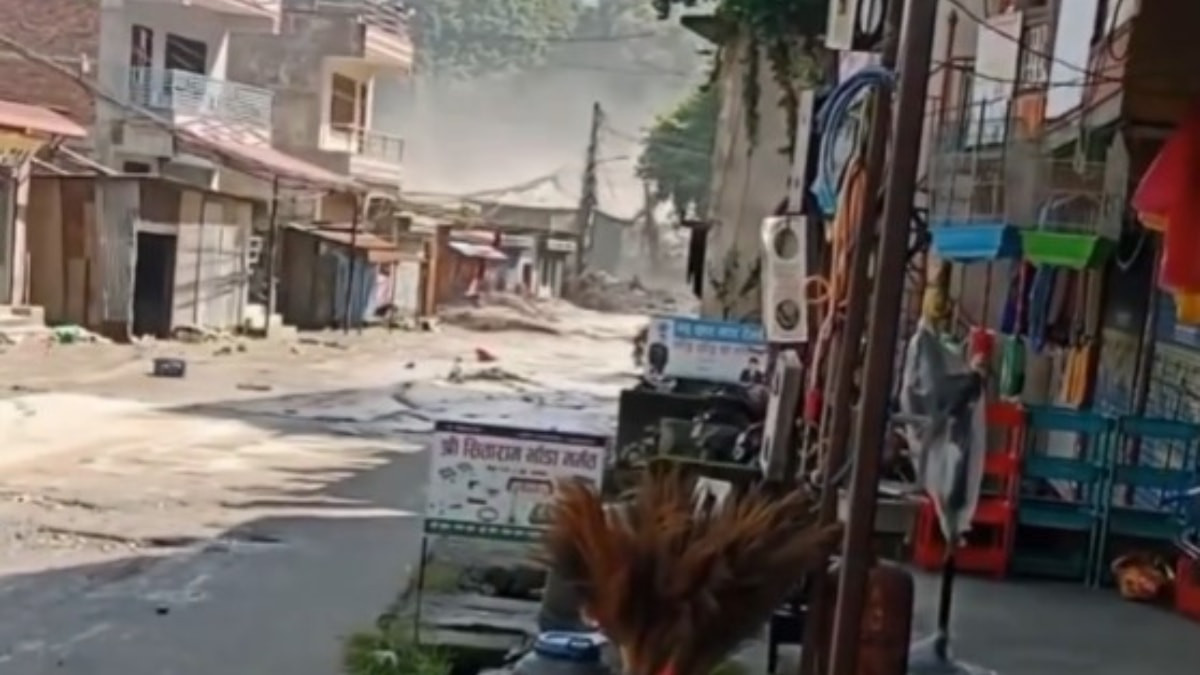 Nepal’deki sel felaketinin başlangıcına ait görüntüler