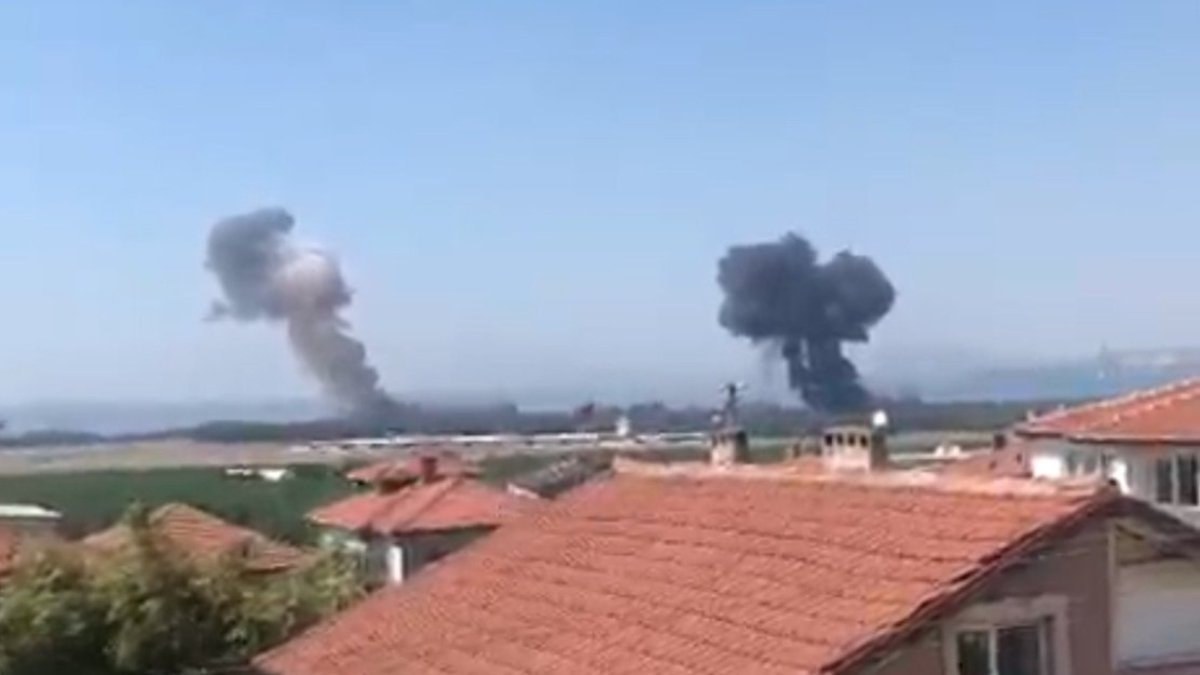 Yalova’da askeri eğitim uçağı düştü